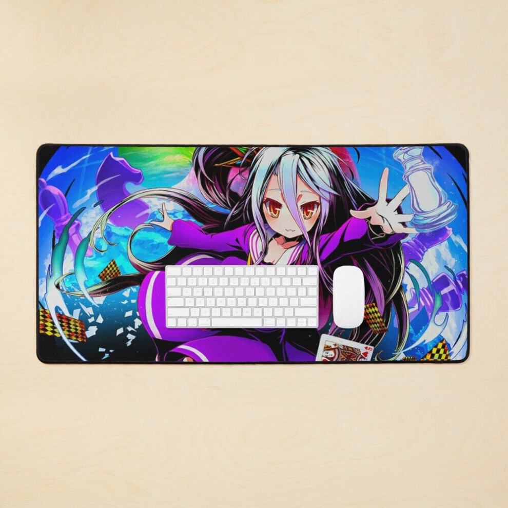 Desk Mat No Game No Life Shiro Anime Large Gaming Mouse Pad 35X16 Inch 7802738362480