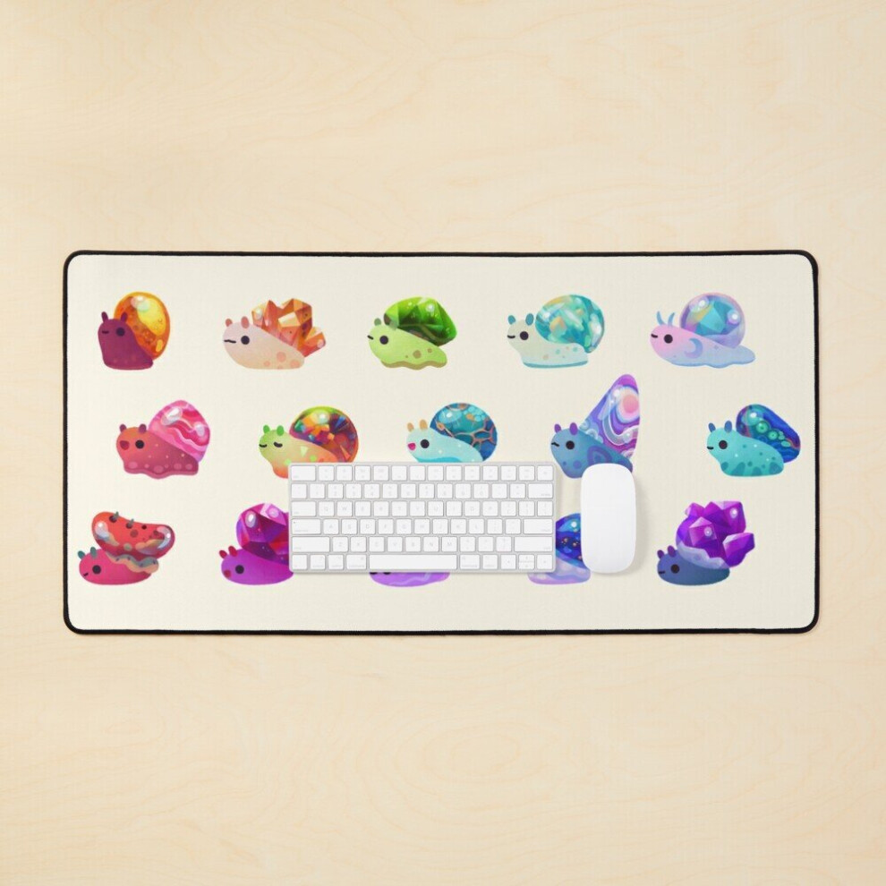 Desk Mat Jewel Snail - Pastel Large Gaming Mouse Pad 35X16 Inch 7802738319576