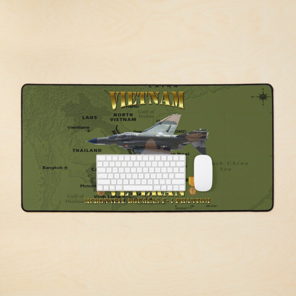 Desk Mat F-4 Phantom Usaf Vietnam Veteran Large Gaming Mouse Pad 35X16 Inch 7802738380842