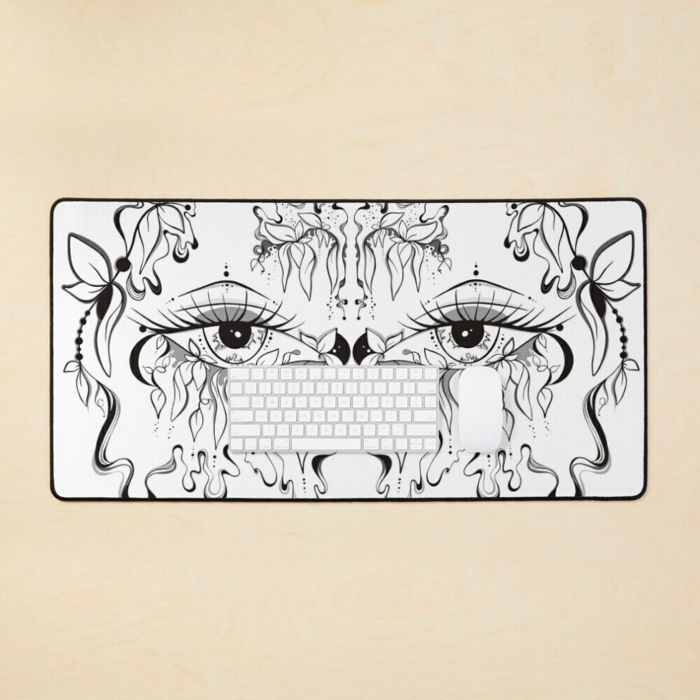 Desk Mat Empty Eyes Large Gaming Mouse Pad 35X16 Inch 7802738384901