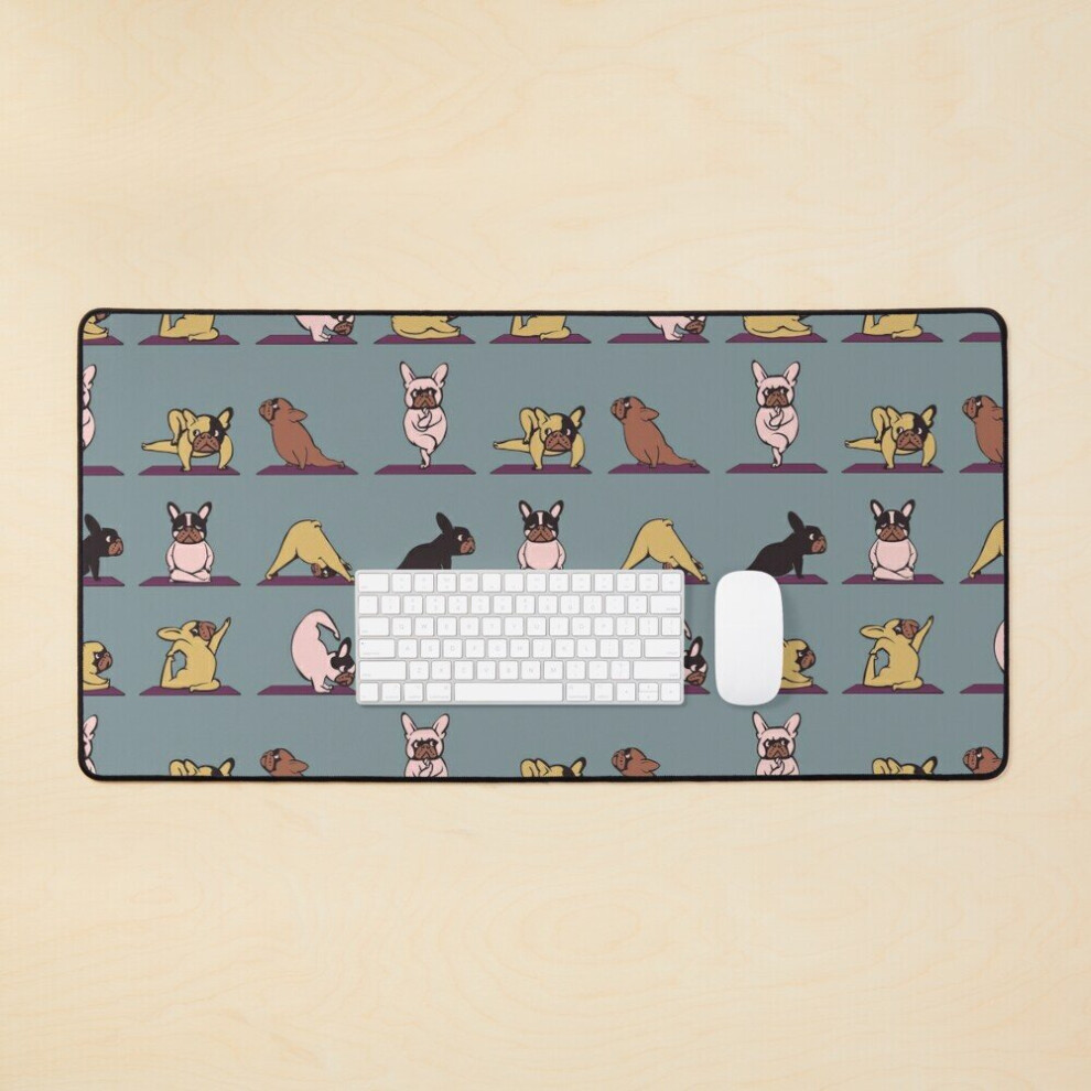 Desk Mat Frenchie Yoga Large Gaming Mouse Pad 35X16 Inch 7802738332117