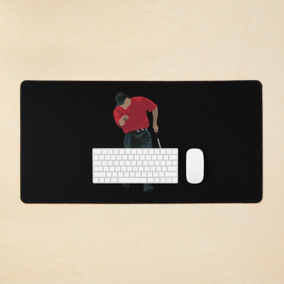 Desk Mat Tiger Woods Finger Point 2000 Sunday Red Golf Clubs Club Twirl Pga Augusta The Master Large Gaming Mouse Pad 35x16 inch