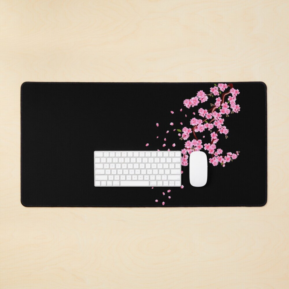 Desk Mat Sakura Cherry Blossom Large Gaming Mouse Pad 35X16 Inch 7802738377620