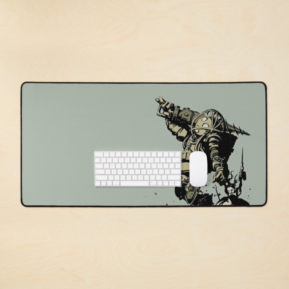 Bearlad Desk Mat Bioshock Skipping Along Large Gaming Mouse Pad 35X16 Inch