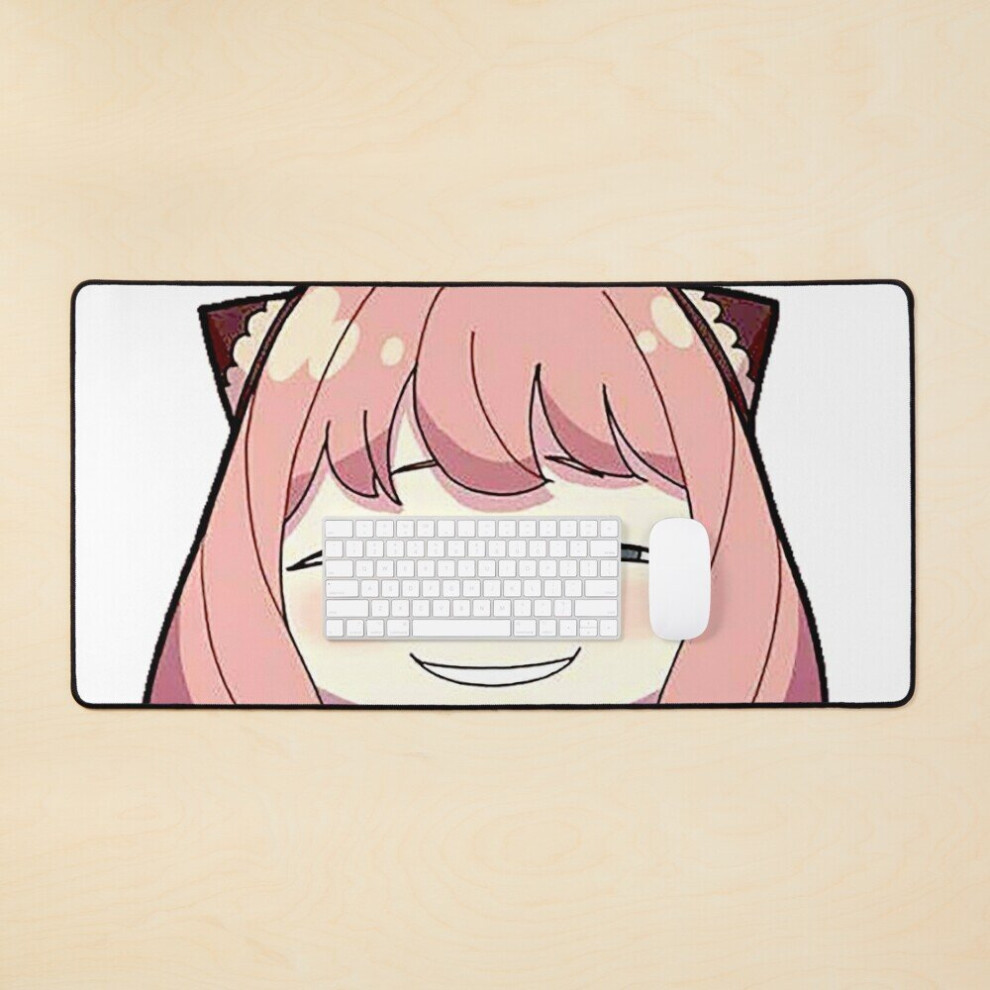 Desk Mat Smile Smug Face Anya Forger Large Gaming Mouse Pad 35X16 Inch 7802738365207