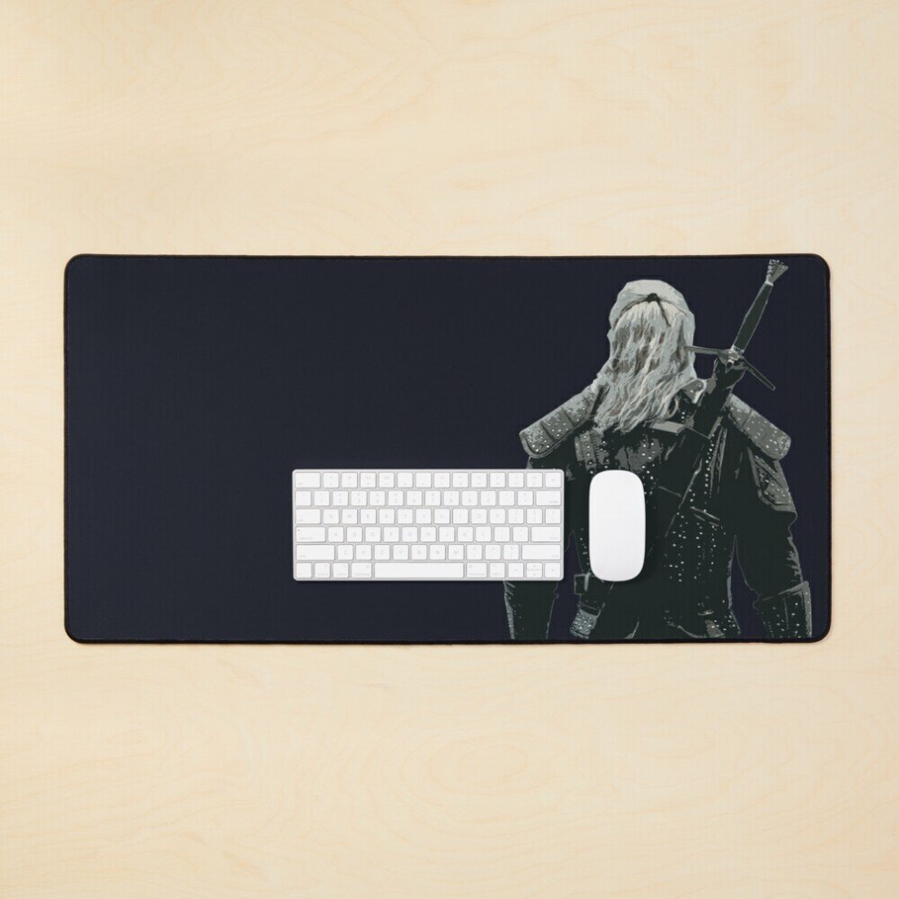 Desk Mat Geralt The Witcher Minimalist Large Gaming Mouse Pad 35X16 Inch 7802738317114