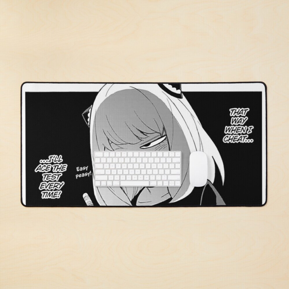 Desk Mat Smug Face Anya Forger Large Gaming Mouse Pad 35X16 Inch 7802738367416