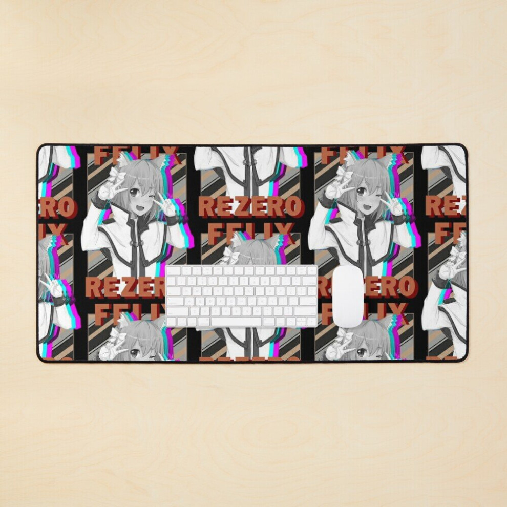 Desk Mat Felix Argyle Re Zero Starting Life In Another World Monochrome Rgb Design Large Gaming Mouse Pad 35X16 Inch 7802738361216