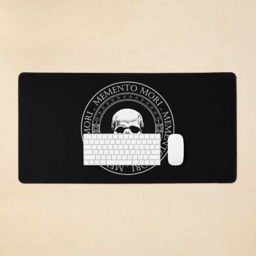 Desk Mat Memento Mori III - Memento Mori Art - Skeleton Skull Logo ...