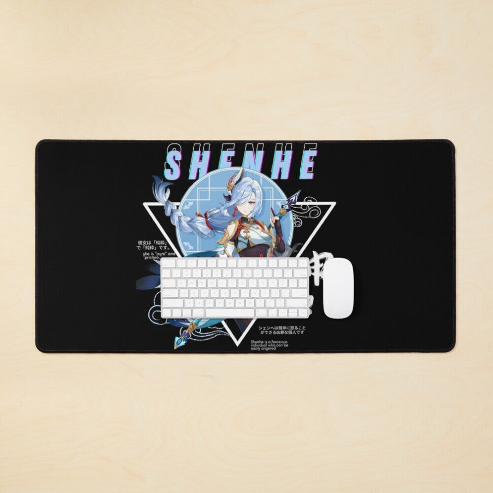 Desk Mat Genshin Impact Shenhe Large Gaming Mouse Pad 35X16 Inch 7802738351897