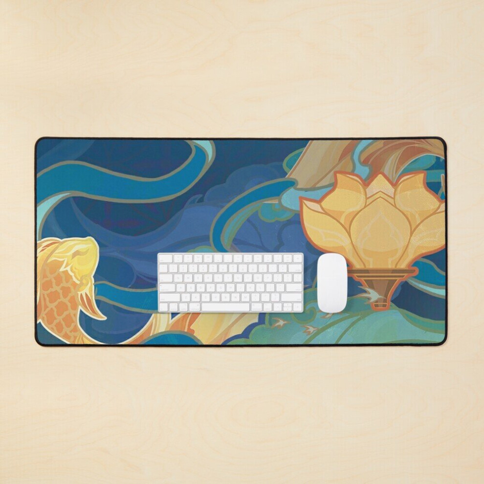 Desk Mat Flowing Hues Large Gaming Mouse Pad 35X16 Inch 7802738394436