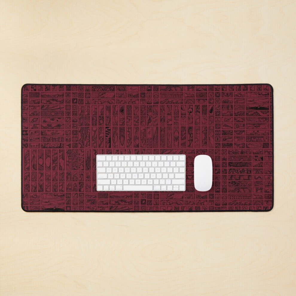 Desk Mat Thought Train - Cross - Large Gaming Mouse Pad 35X16 Inch Burgundy 7802738322163
