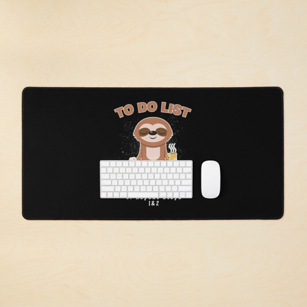 Desk Mat To Do List Of Sloth Large Gaming Mouse Pad 35X16 Inch 7802738341058