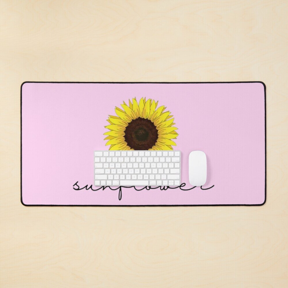 Desk Mat Sunflower Large Gaming Mouse Pad 35X16 Inch Pink 7802738338652