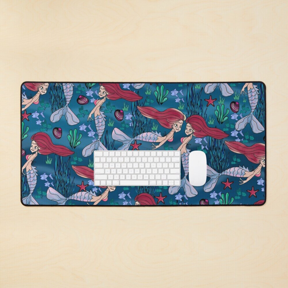 Desk Mat Pattern Lovers - Mermaids Large Gaming Mouse Pad 35X16 Inch 7802738348699
