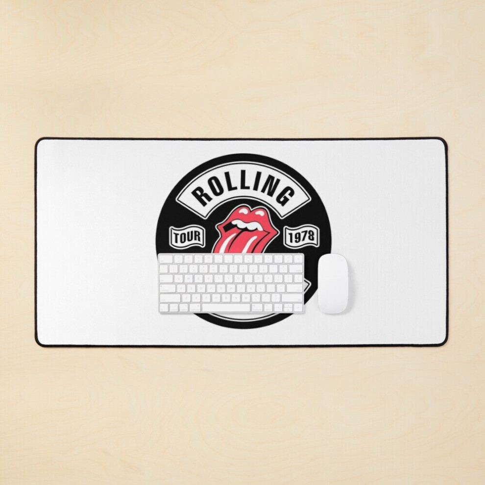 Desk Mat Rolling Stones Music Rock Large Gaming Mouse Pad 35X16 Inch 7802738335972