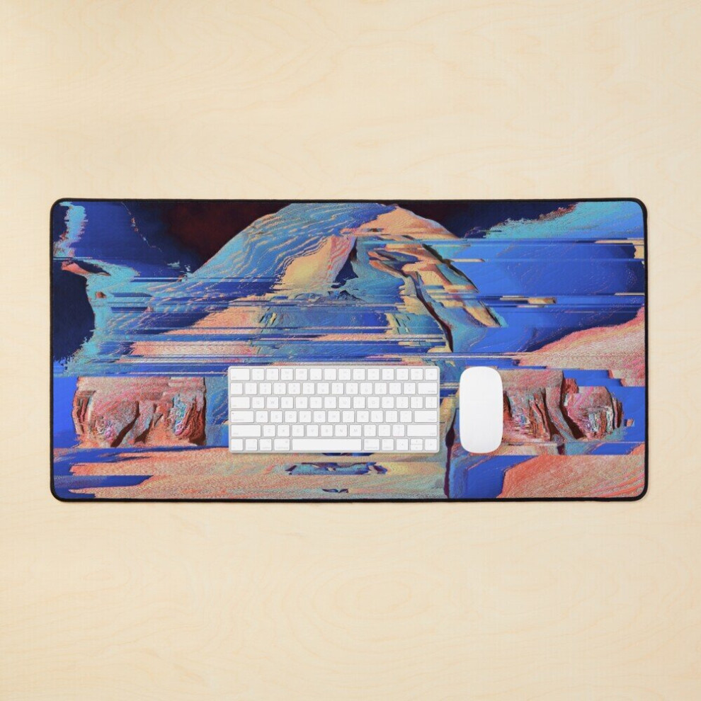 Desk Mat Sand Dune Glitch Large Gaming Mouse Pad 35X16 Inch 7802738395976