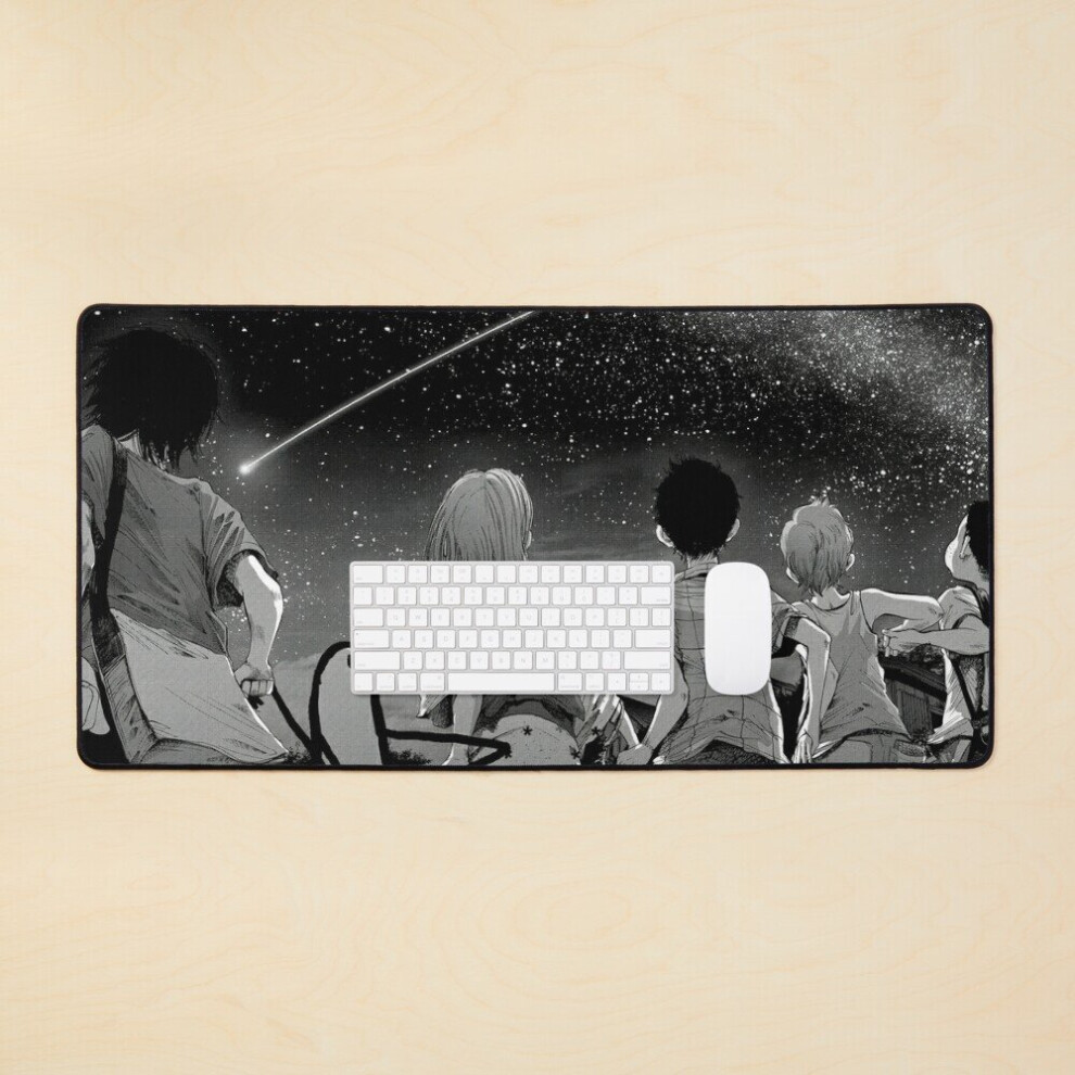 Desk Mat Oyasumi Punpun Stars Night Sky Large Gaming Mouse Pad 35X16 Inch 7802738404128