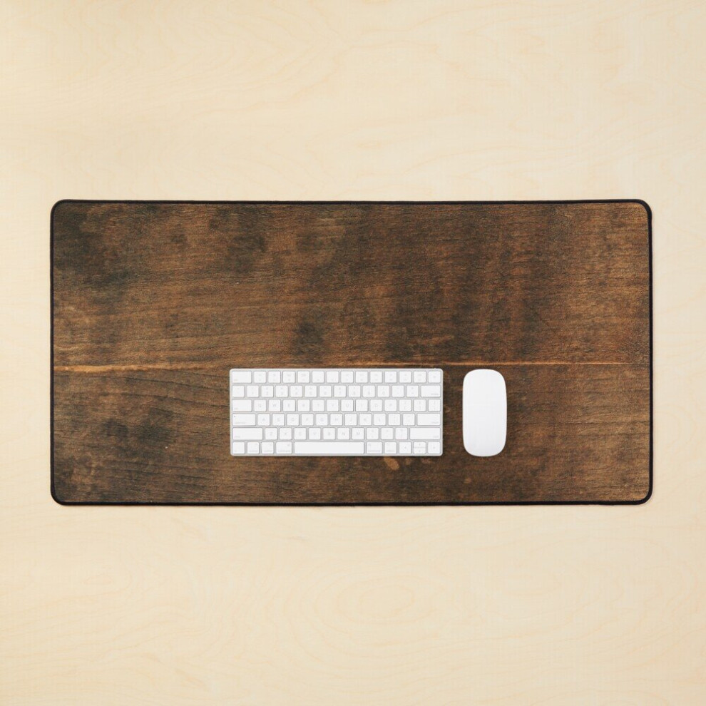 Desk Mat Stained Worn Wood Large Gaming Mouse Pad 35X16 Inch Dark 7802738341010