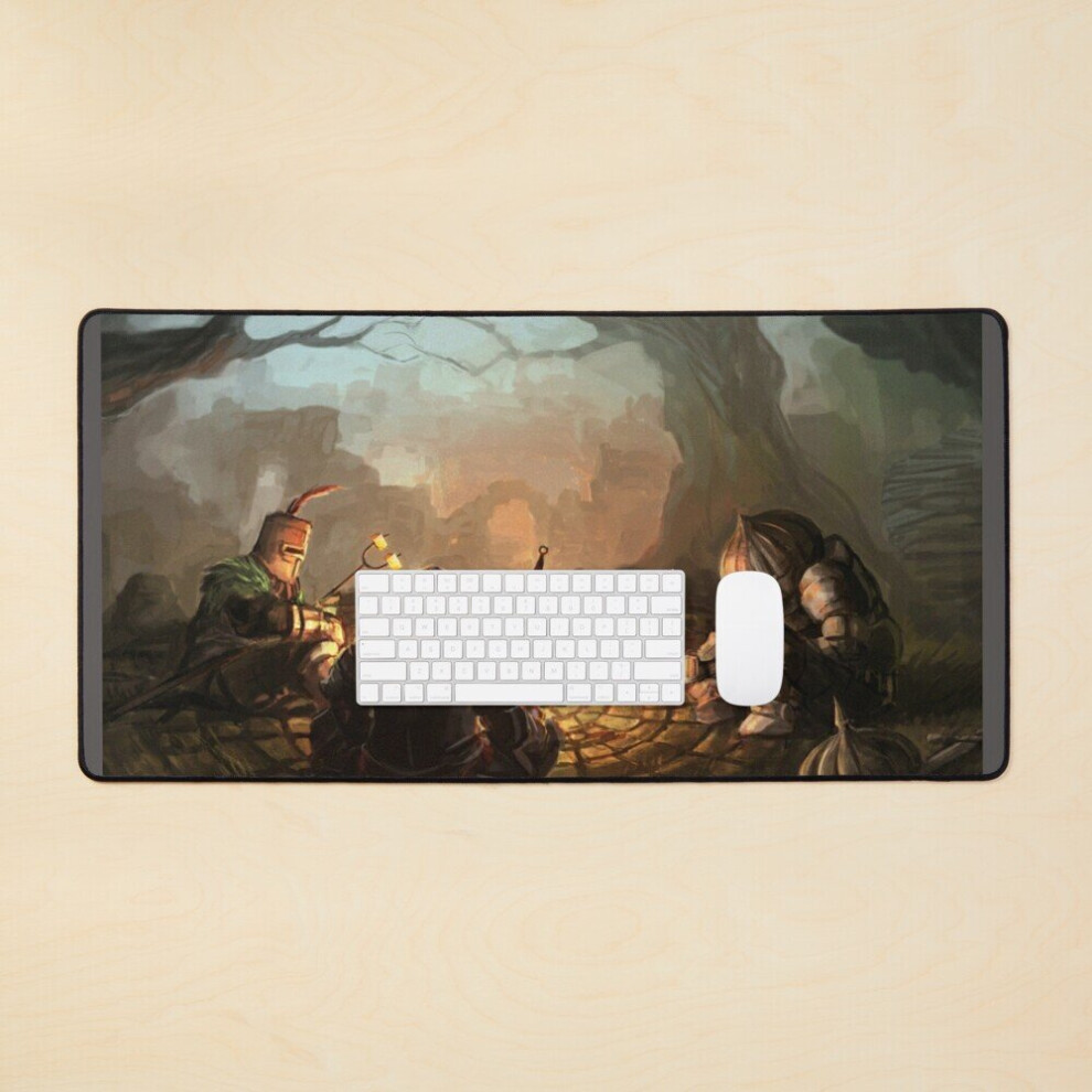 Desk Mat Bloodborne Around The Campfire Large Gaming Mouse Pad 35X16 Inch 7802738399516