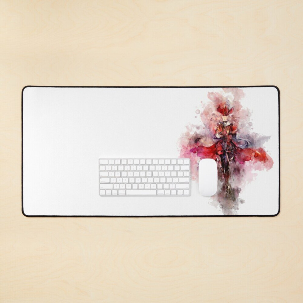 Desk Mat Mage - Final Fantasy Large Gaming Mouse Pad 35X16 Inch Red 7802738392883