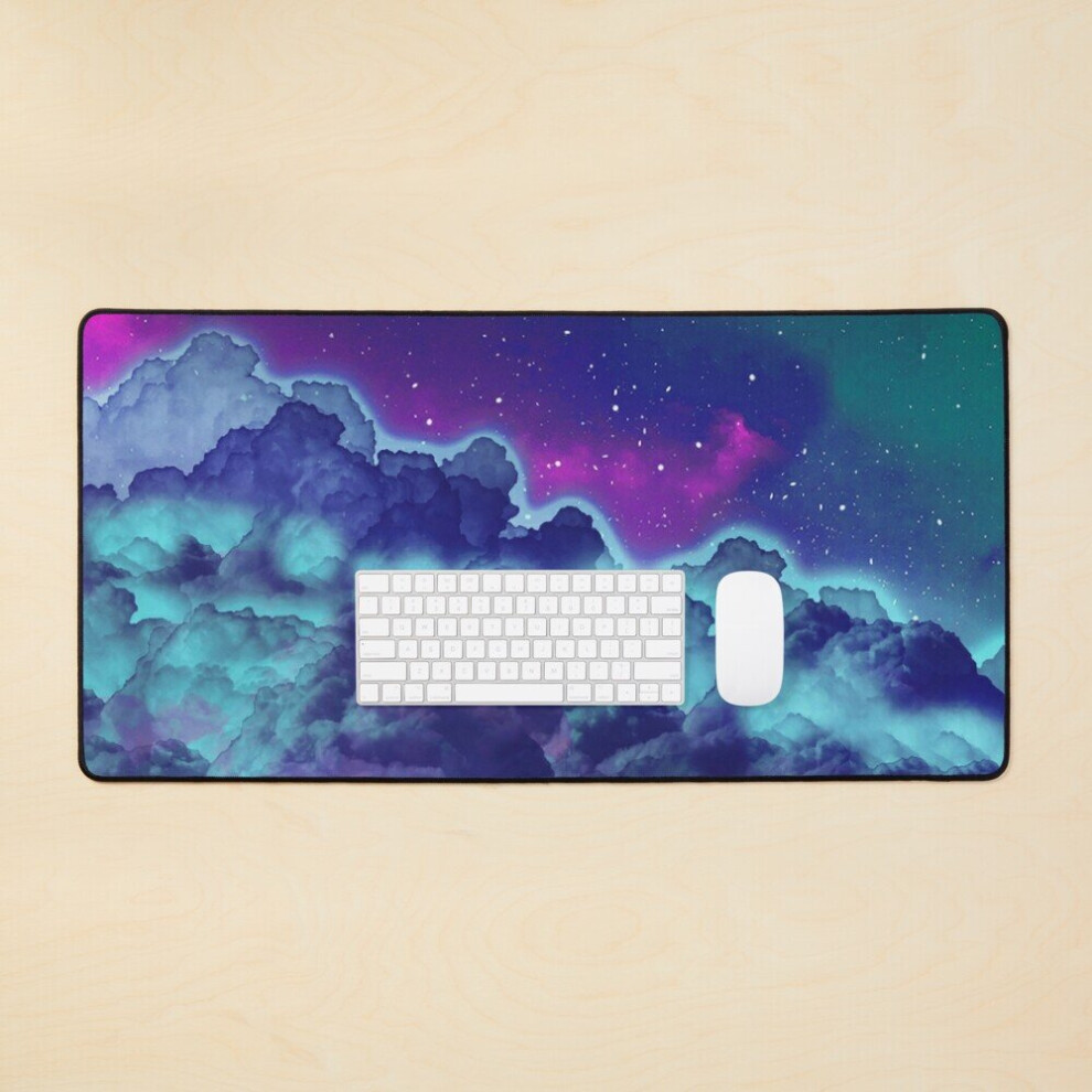 Desk Mat Cloud Of Galaxies Large Gaming Mouse Pad 35X16 Inch 7802738366334