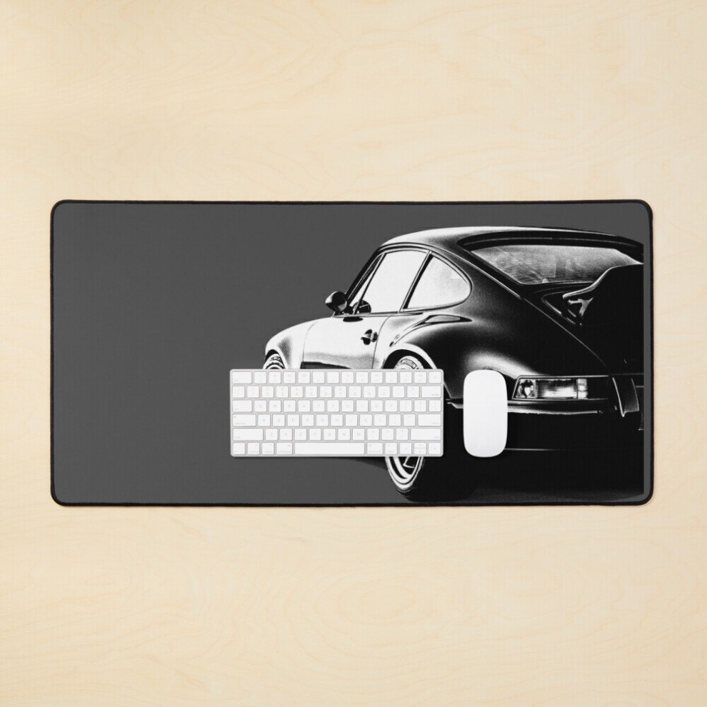 Desk Mat Porsche 911 On Large Gaming Mouse Pad 35X16 Inch Grey 7802738373059