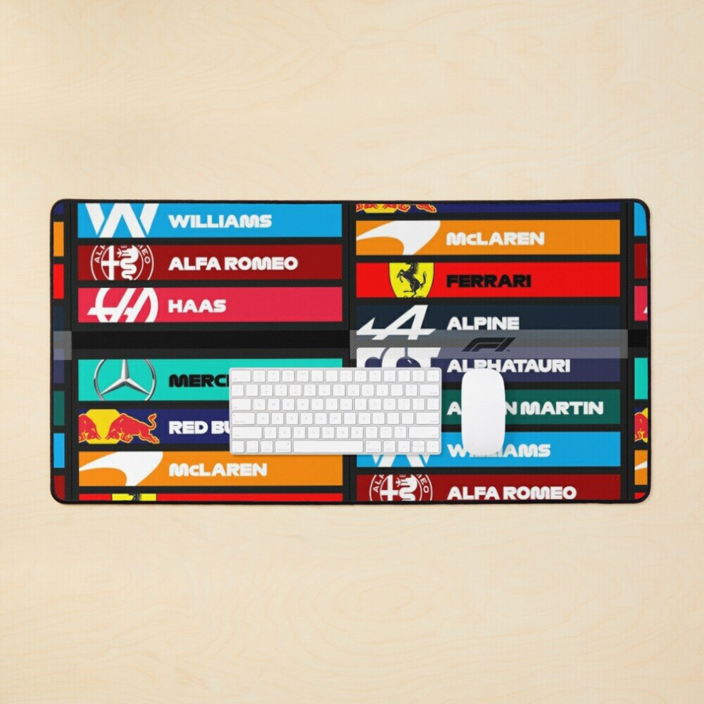 Desk Mat F1 Teams 2021 Large Gaming Mouse Pad 35X16 Inch 7802738401516