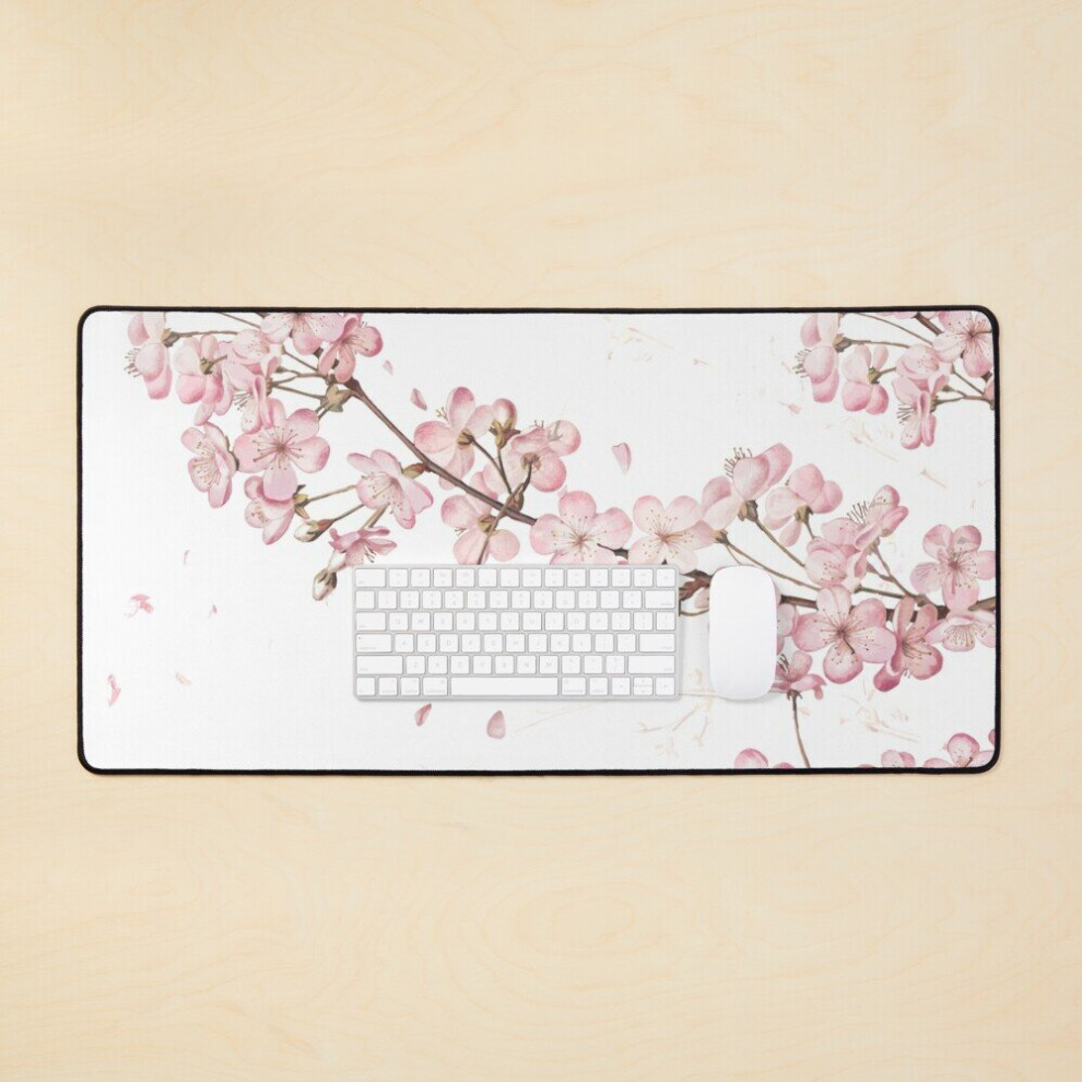Desk Mat Sakura Cherry Blossom Large Gaming Mouse Pad 35X16 Inch 7802738400991