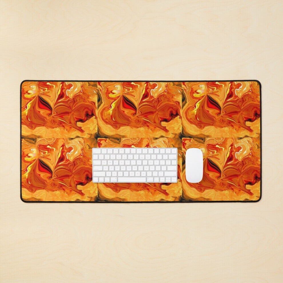 Desk Mat The Design Giving Of The Positivity Of Optimism And Energy. Large Gaming Mouse Pad 35X16 Inch Orange 7802738377897