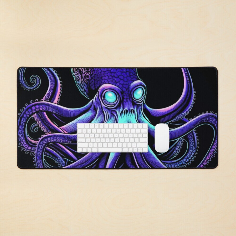 Desk Mat Octopus Of Death Large Gaming Mouse Pad 35X16 Inch 7802738403541