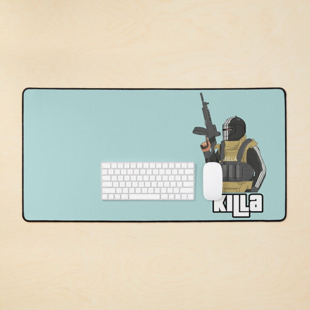 Desk Mat Killa - Escape From Tarkov - Gta Style (Blue) Large Gaming Mouse Pad 35X16 Inch Blue 7802738342802