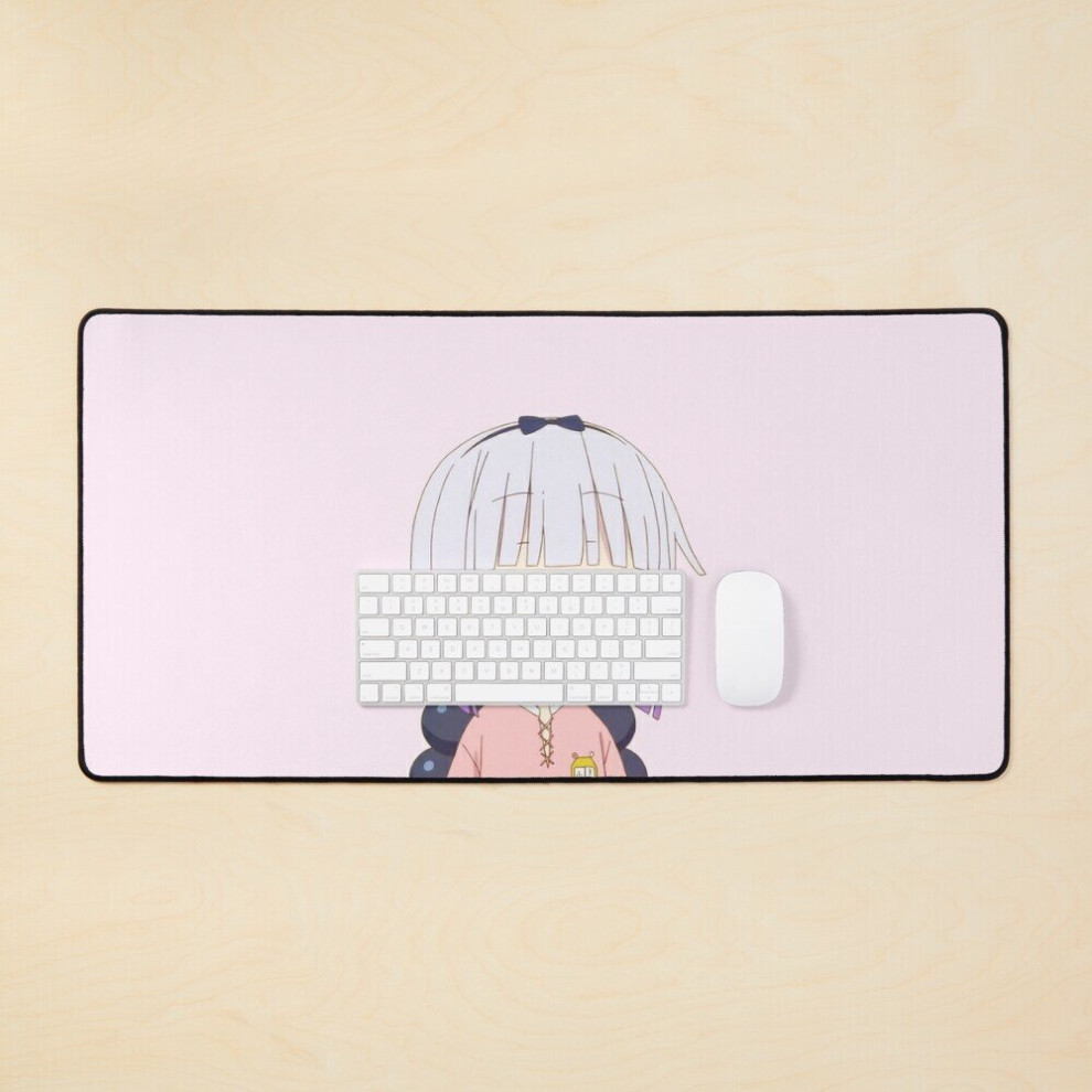 Desk Mat Sleepy Kanna - Miss Kobayashi Dragon Maid Large Gaming Mouse Pad 35X16 Inch 7802738327212