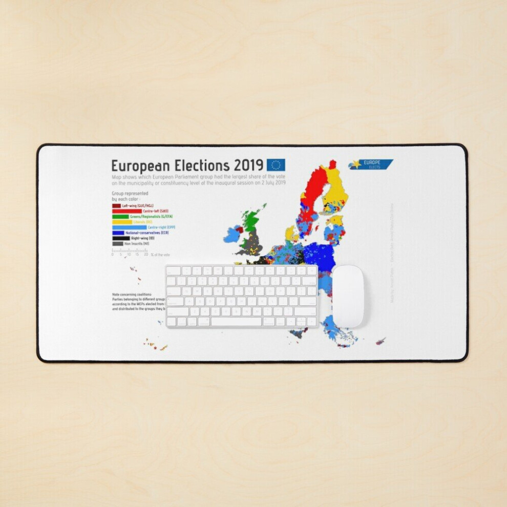 Desk Mat European Union (2019 European Parliament Election) Large Gaming Mouse Pad 35X16 Inch 7802738376272