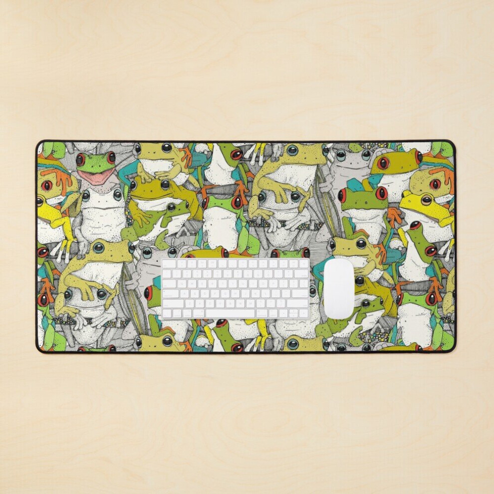 Desk Mat Just Tree Frogs Col Large Gaming Mouse Pad 35X16 Inch 7802738322224