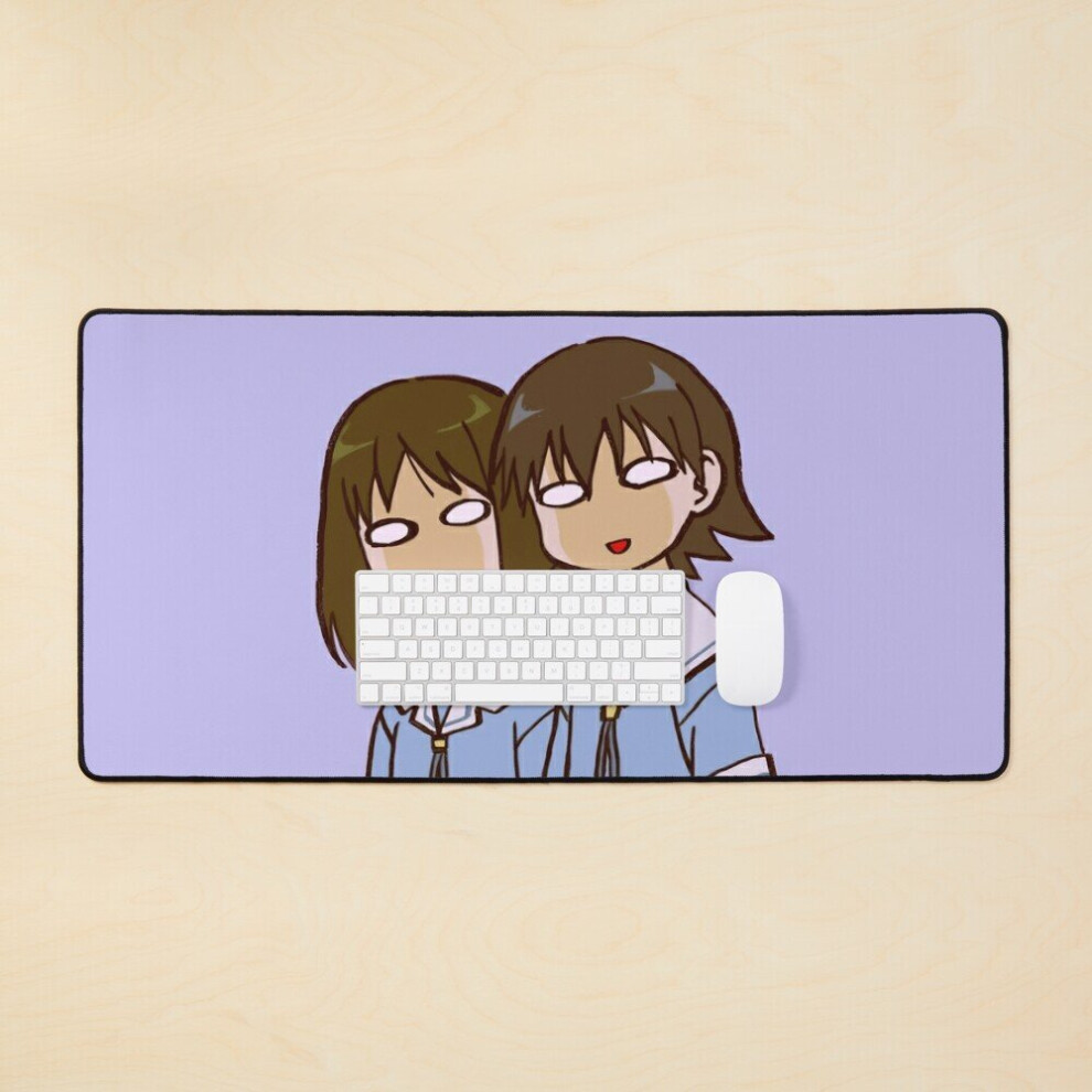 Desk Mat I Draw Unmotivated Osaka And Tomo / Funny Azumanga Daioh Large Gaming Mouse Pad 35X16 Inch 7802738345230