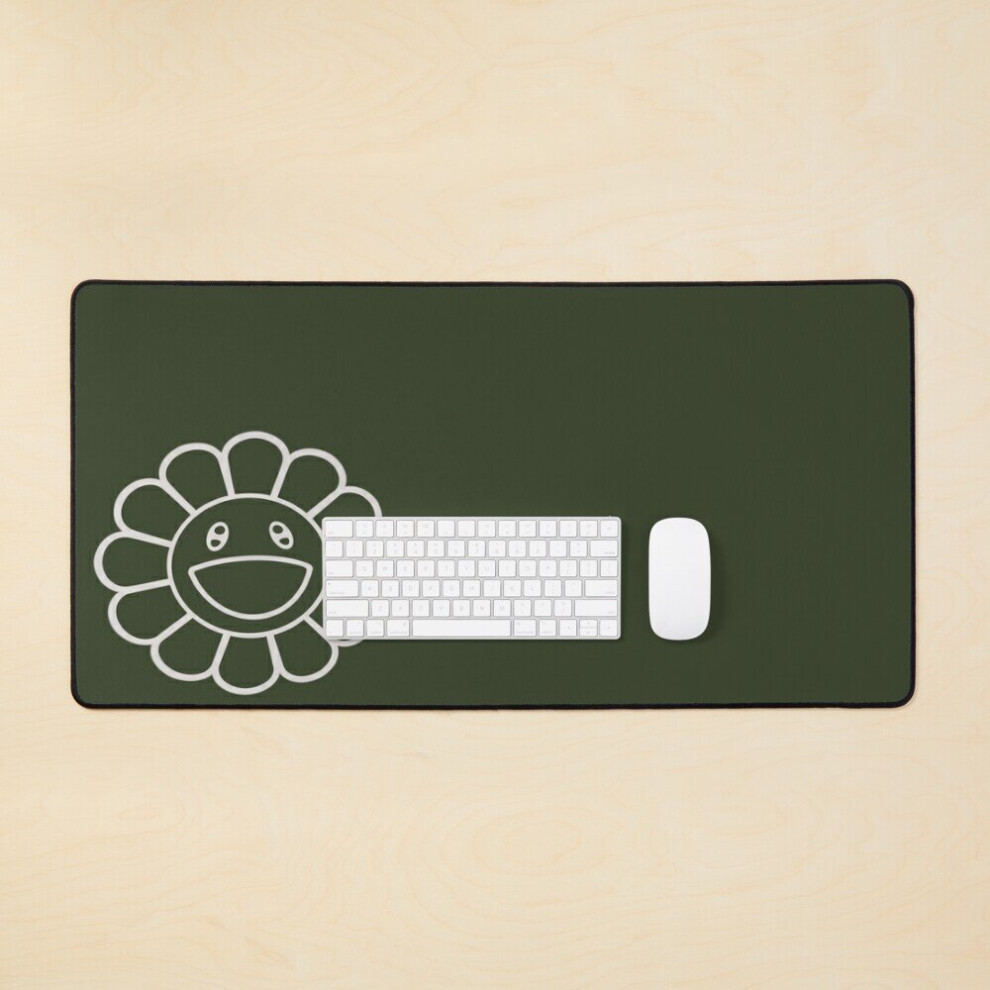 Desk Mat Hobicore Hobi Jhope Smile Flower Army Large Gaming Mouse Pad 35X16 Inch Green 7802738376098