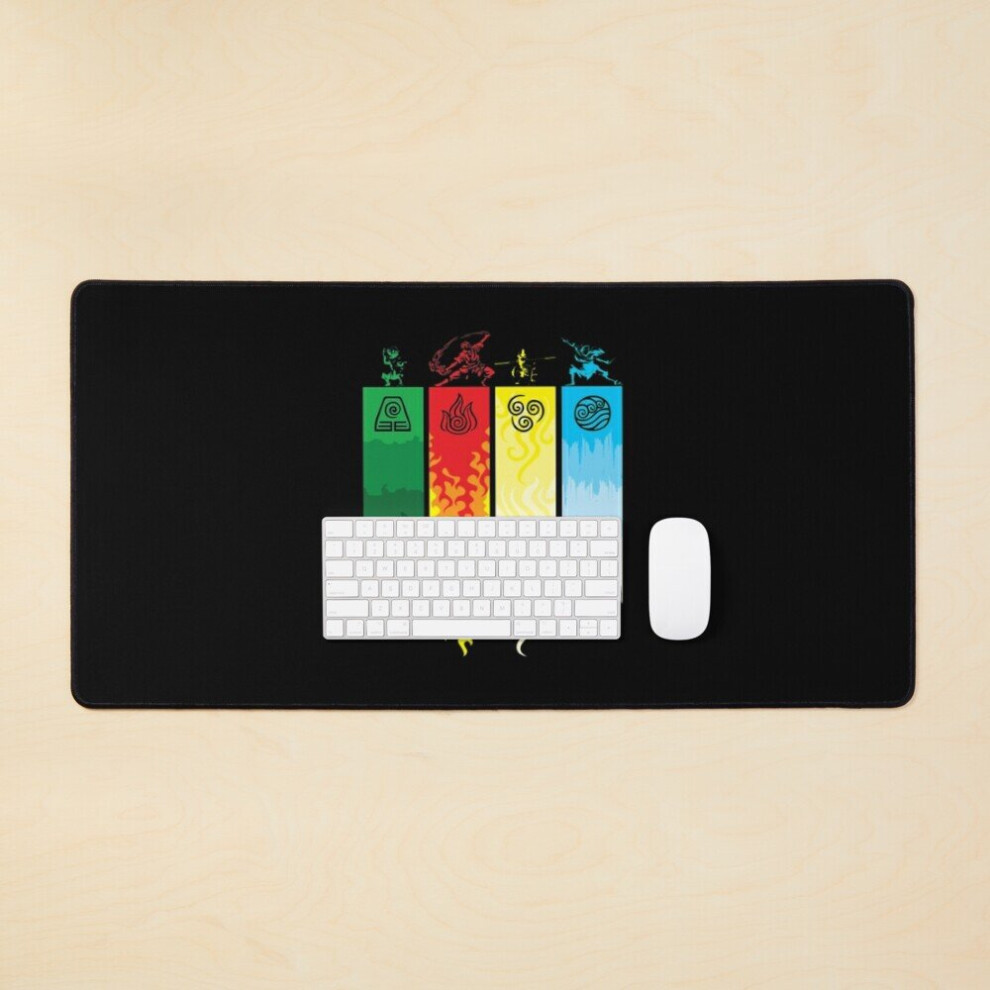 Desk Mat Avatar The Last Airbender .Element Symbols Avatar The Last Airbender Classic Large Gaming Mouse Pad 35X16 Inch 7802738360493