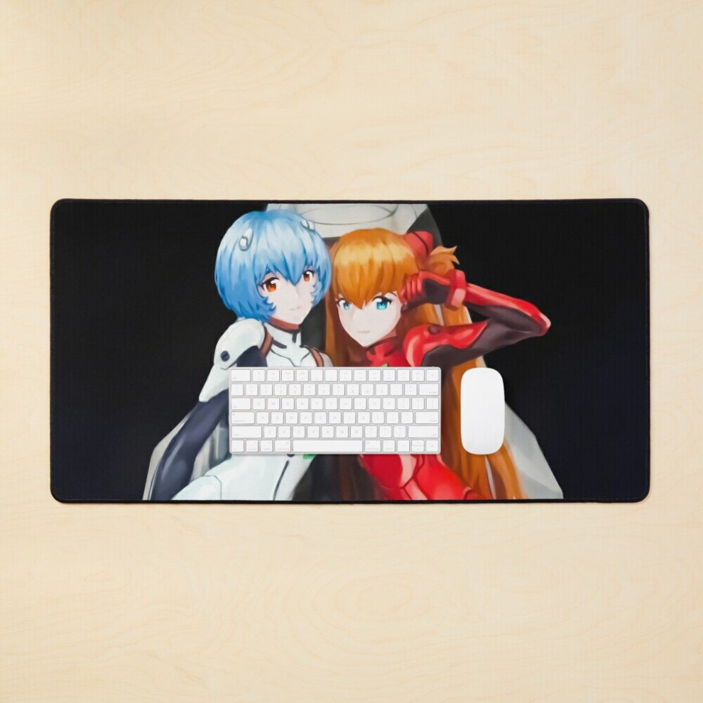 Desk Mat Rei Ayanam Neon Genesis Evangelion Large Gaming Mouse Pad 35X16 Inch 7802738386660