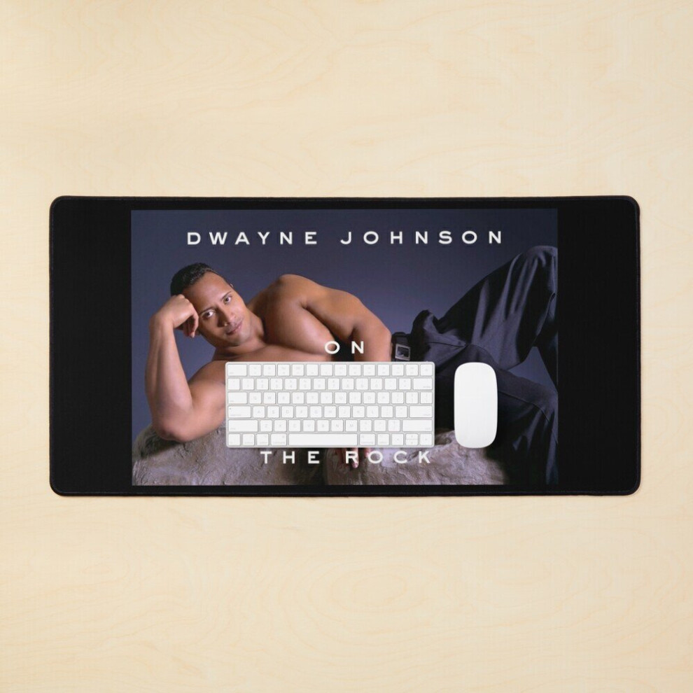 Desk Mat Dwayne Johnson On The Rock Large Gaming Mouse Pad 35X16 Inch 7802738370560