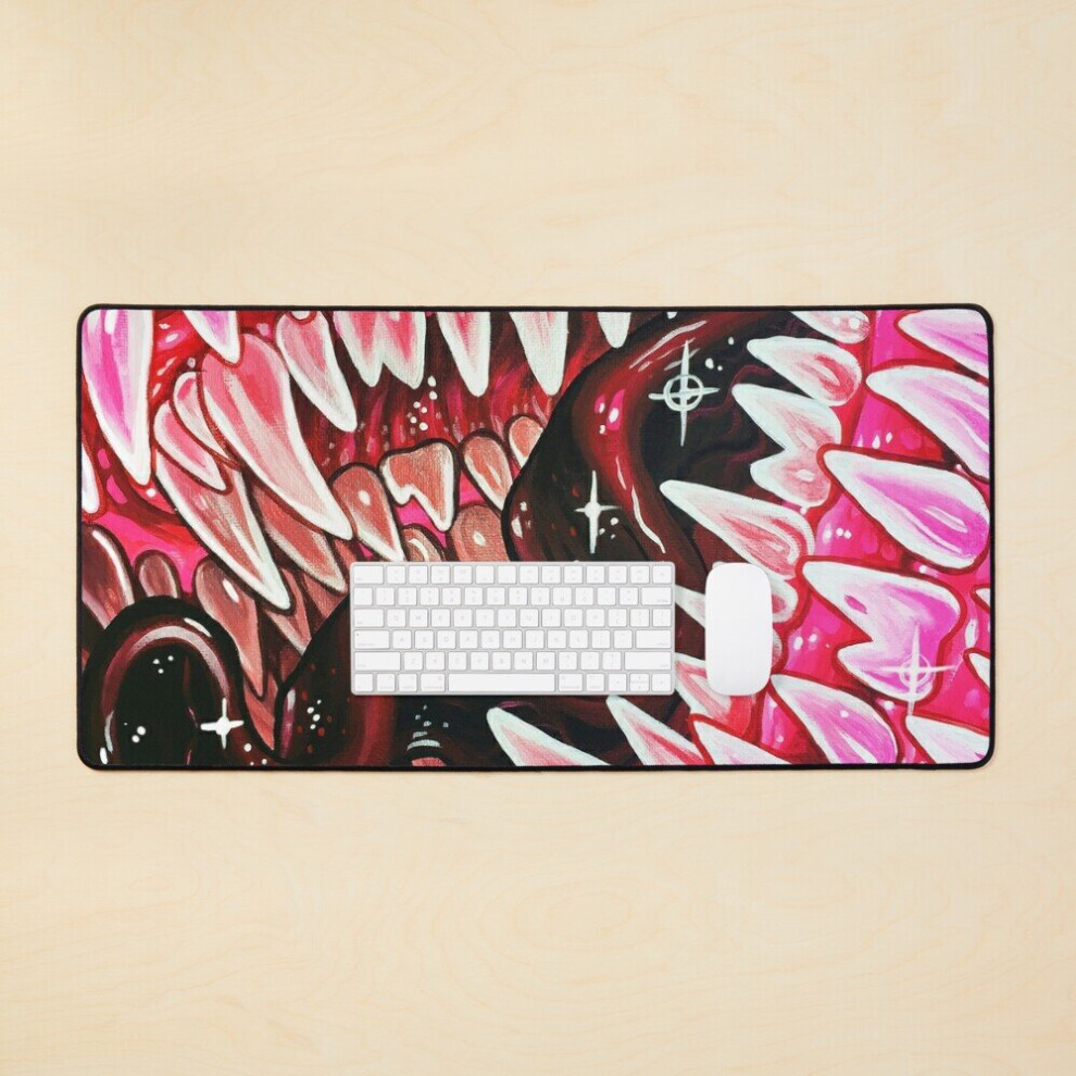 Desk Mat Infinite Large Gaming Mouse Pad 35X16 Inch Red 7802738338287