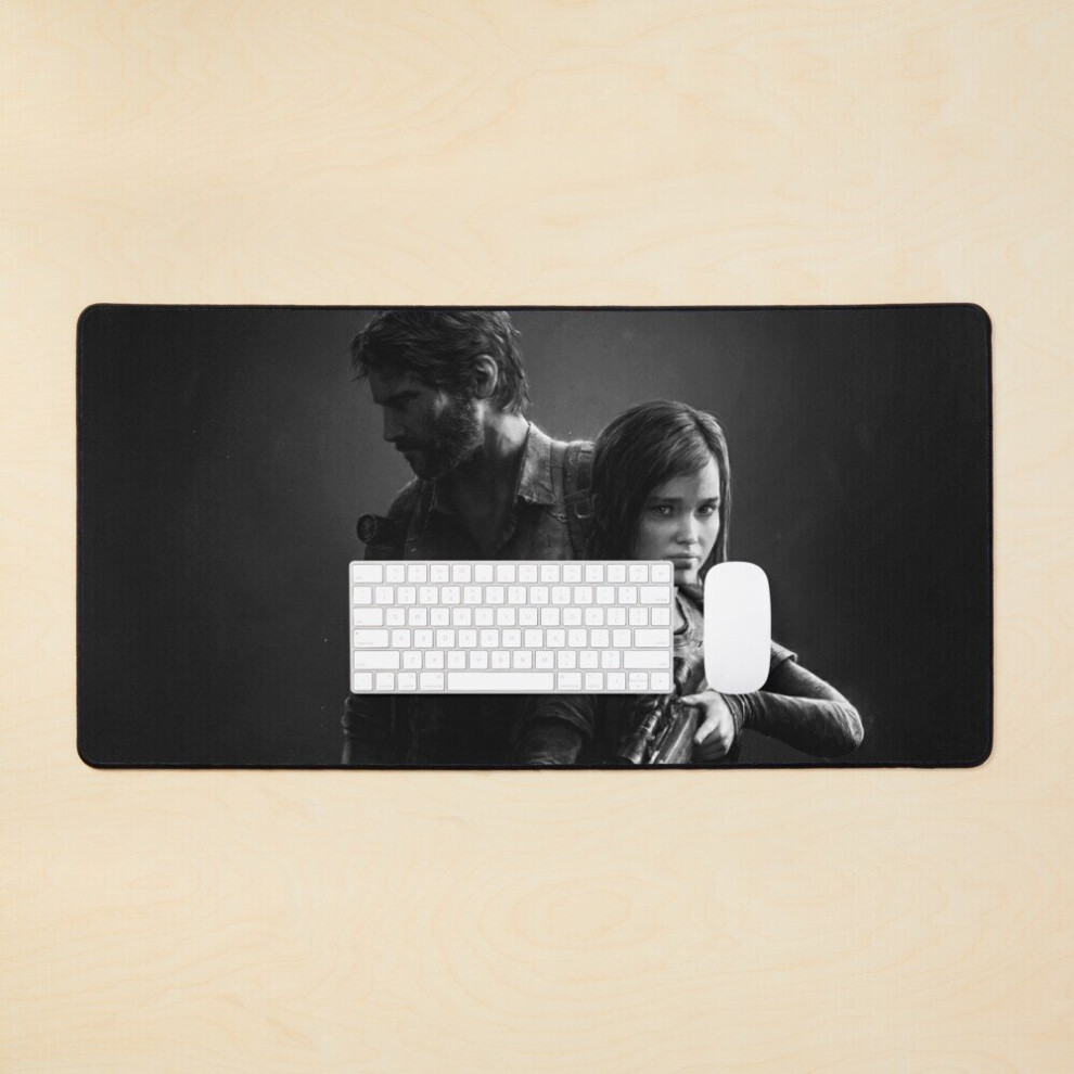 Desk Mat Joel And Ellie Large Gaming Mouse Pad 35X16 Inch 7802738322262