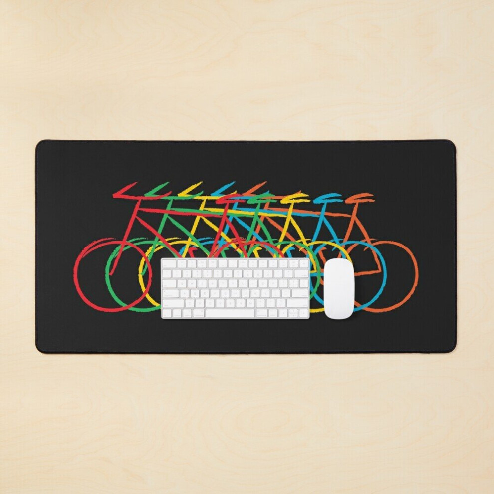Desk Mat Just Bike, Colorful Large Gaming Mouse Pad 35X16 Inch 7802738387704