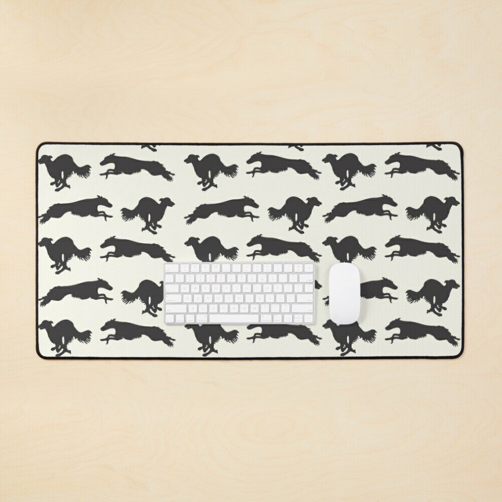Desk Mat Silken Windhounds Racing Silhouette Large Gaming Mouse Pad 35X16 Inch 7802738357196