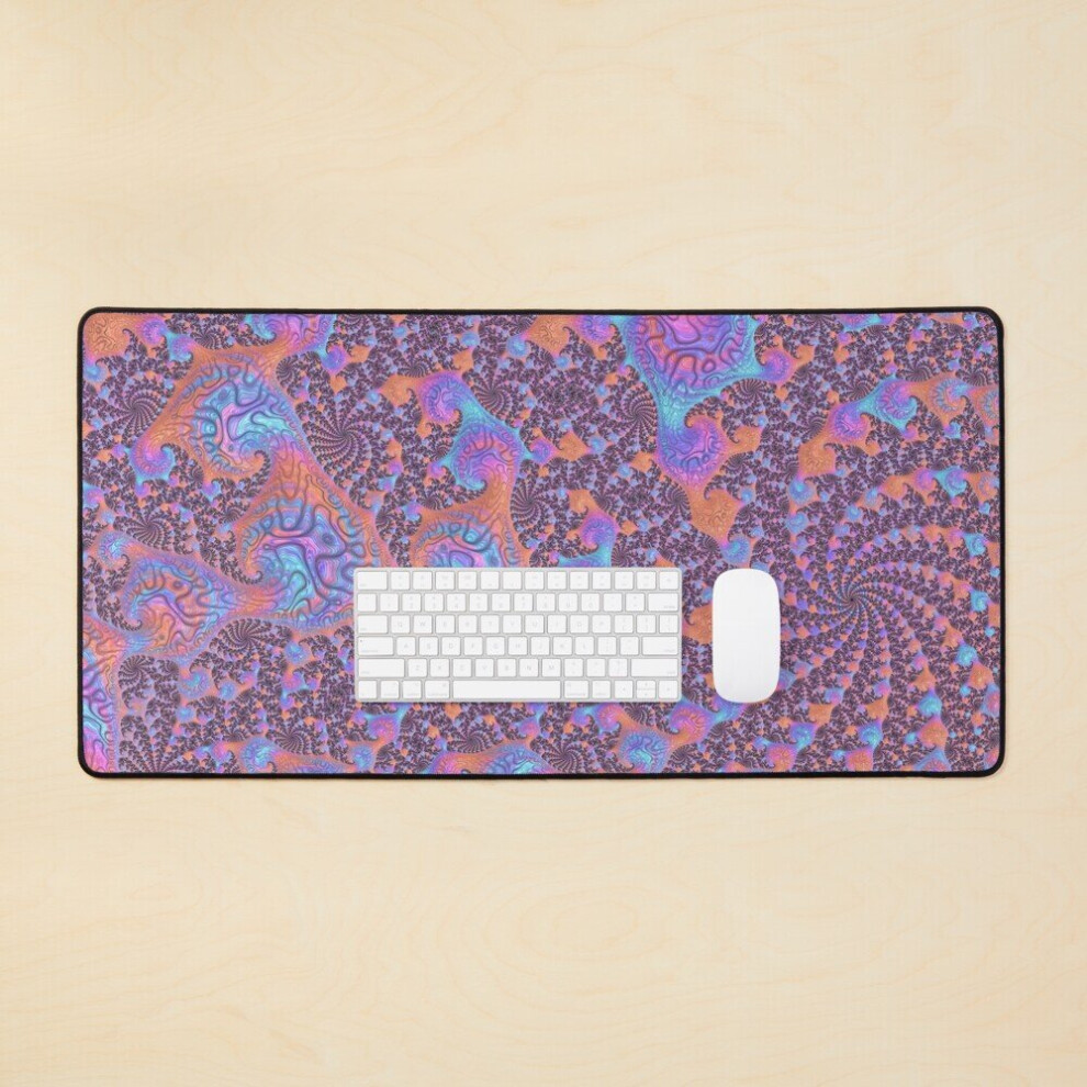 Desk Mat Trippy Fractal Large Gaming Mouse Pad 35X16 Inch 7802738335606