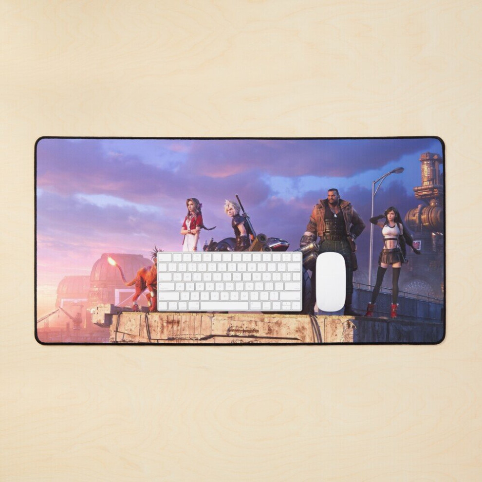 Desk Mat Final Fantasy Vii Remake Character Artwork Large Gaming Mouse Pad 35X16 Inch 7802738319682