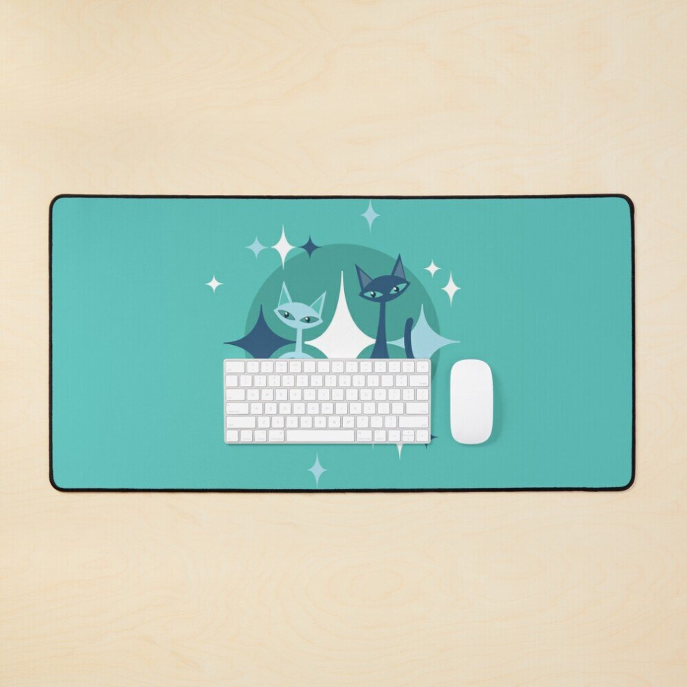 Desk Mat Cool Blues Cats Large Gaming Mouse Pad 35X16 Inch 7802738362756