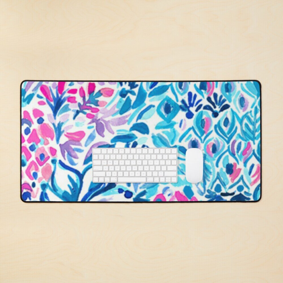 Desk Mat Lilly Pulitzer Pattern Designer Large Gaming Mouse Pad 35X16 Inch 7802738357950