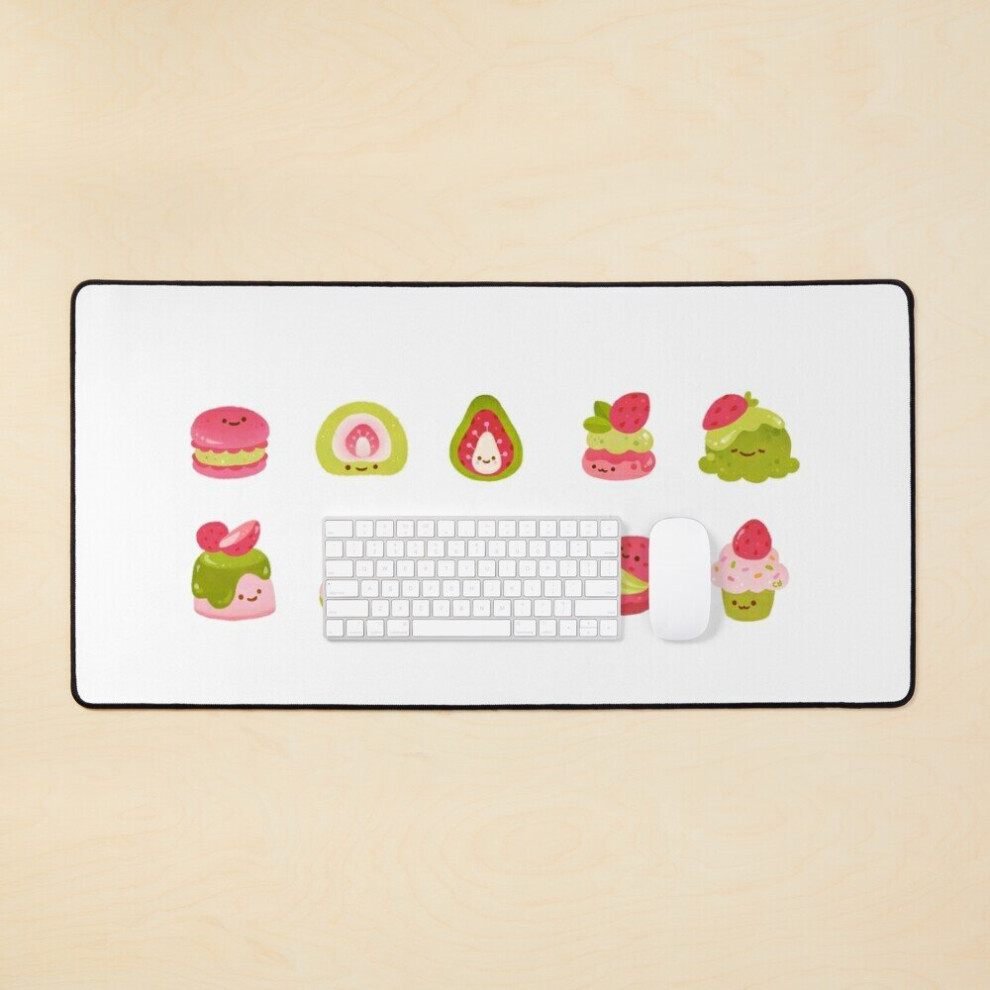 Desk Mat Strawberry Matcha Large Gaming Mouse Pad 35X16 Inch 7802738397000
