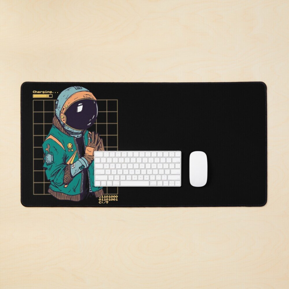 Desk Mat Spaceman Cool Vaporwave Urban Colorful Style Large Gaming Mouse Pad 35X16 Inch 7802738324716